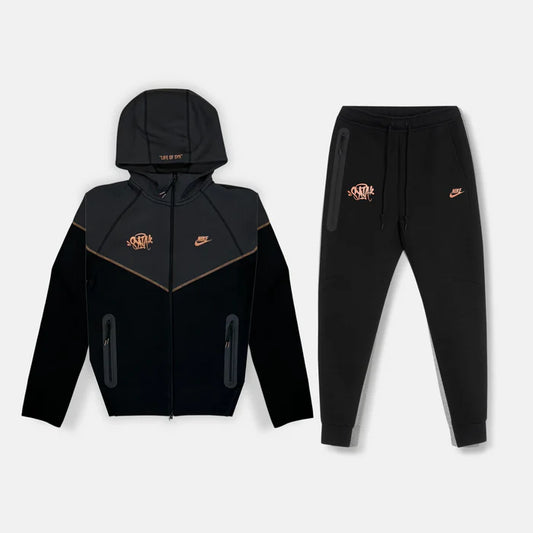 Central Cee x Nike Tech Fleece Set - Black, Anthracite, Metallic Red Bronze (Syna world)