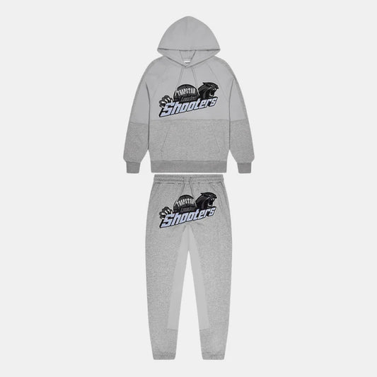 Trapstar London Shooters Hooded Panel Tracksuit - Grey / Blue